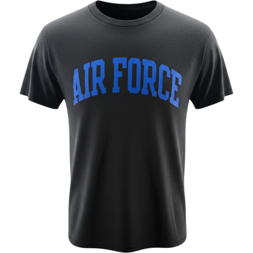 Champion United States Air Force Black Mens Cotton Tee Shirt Size Medium New